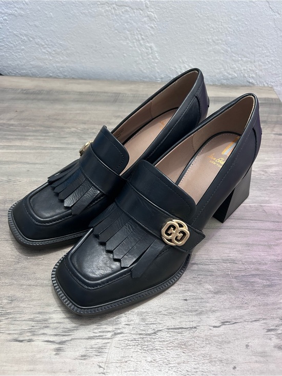 Sam Edelman Shoes - Sam Edelman Black Fringe Loafer Block Heel Pumps